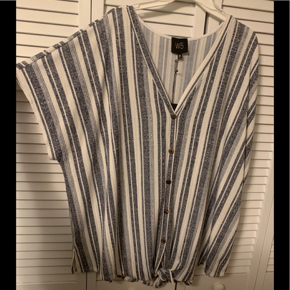 NWT!! Stripped V-neck Shirt!